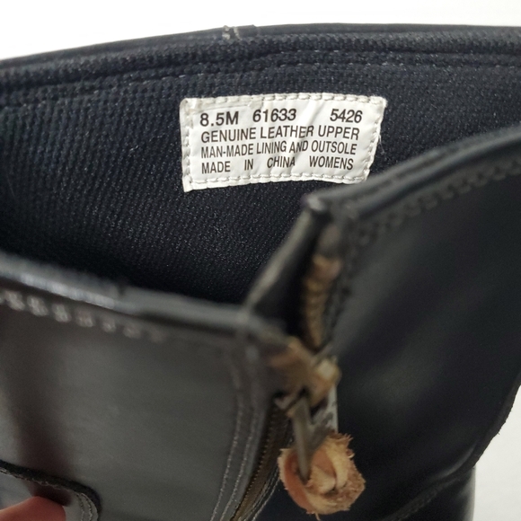 Timberland Womens Side Zip Leather Booties Size 8.5M Waterproof Black Mid Calf - Picture 2 of 16